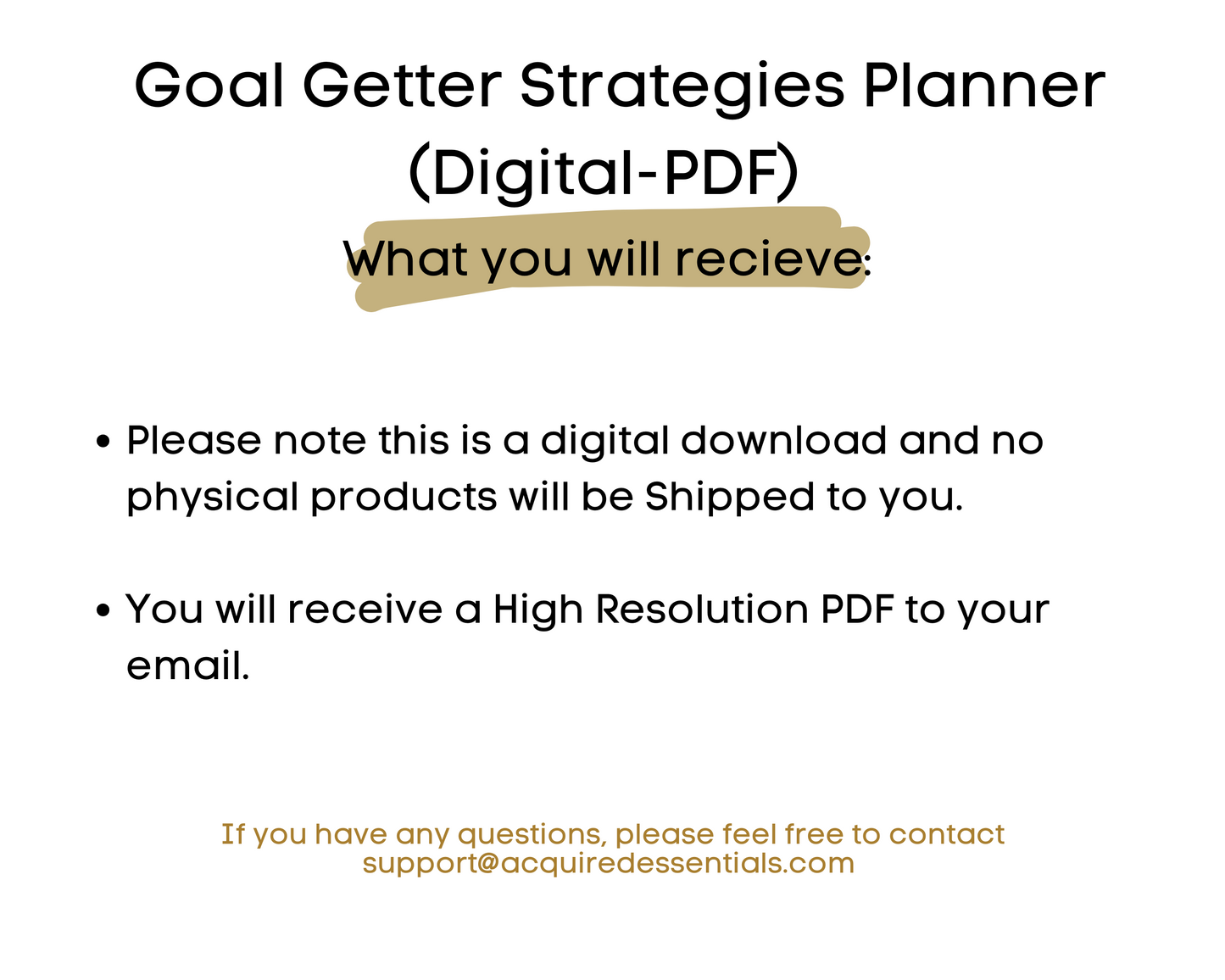 Goal Getter Strategies Planner – Digital (PDF)